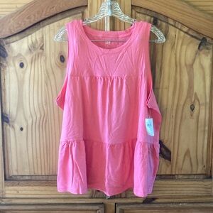 Women's Gap pink flared tank shirt size XL - NWT